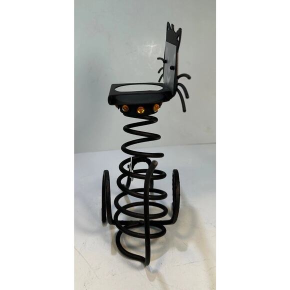 PartyLite STONES Candle Holder P8608 Metal Cat Skeleton Tea or Votive Halloween - Picture 4 of 10